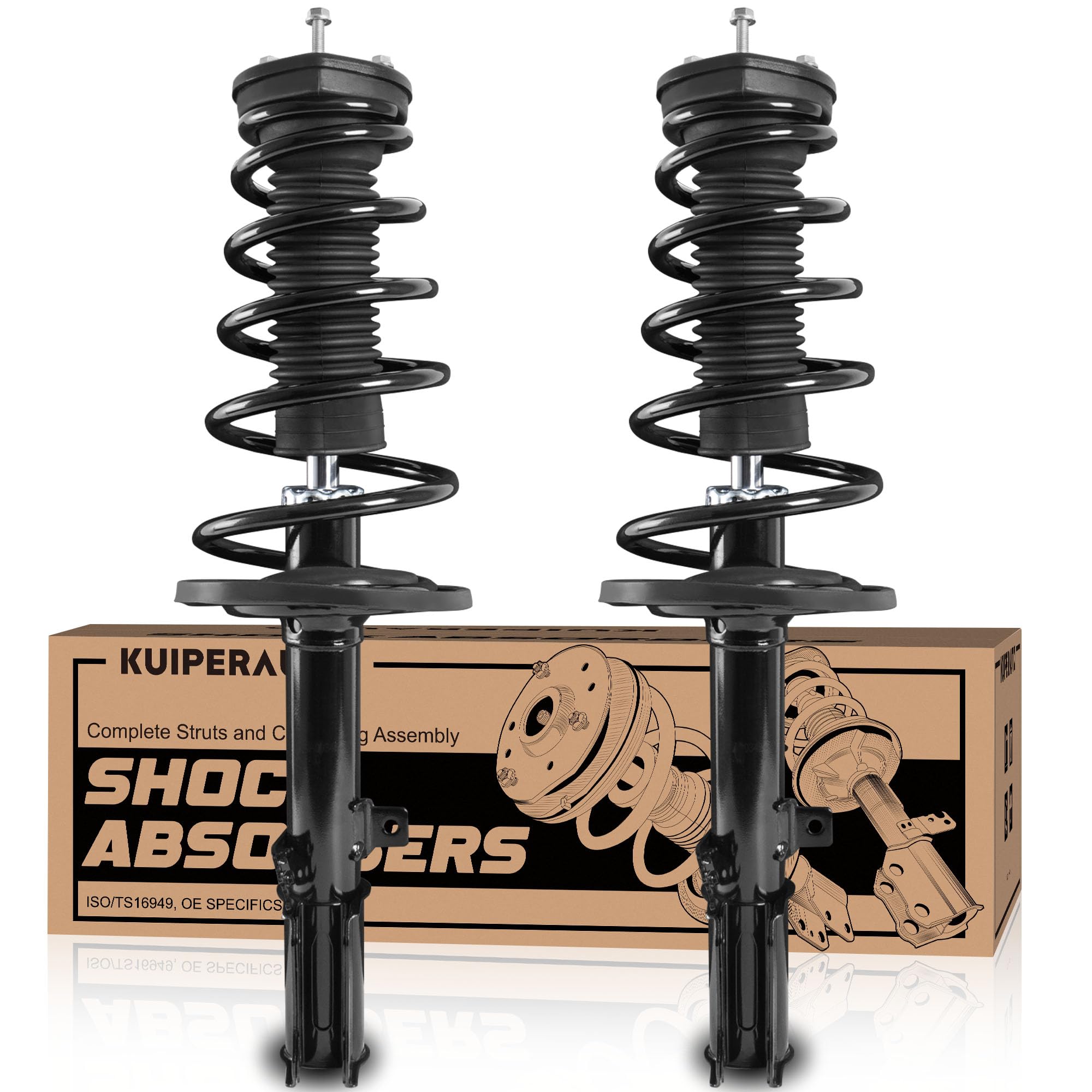 KUIPERAUTO rear complete struts with coil spring for Camry Solara ES330, ready for install