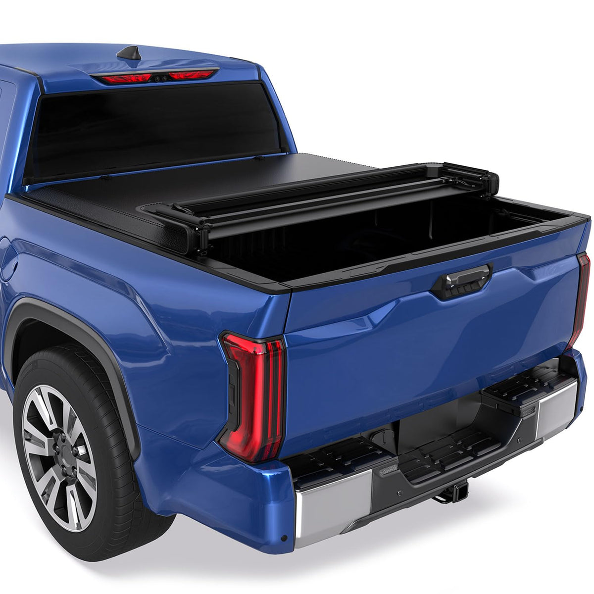 KUIPERAUTO soft-tri bed tonneau cover front view showing sleek profile and security
