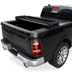 KUIPERAUTO soft tri-fold bed cover on a Dodge Ram 1500 with a 67.2-inch bed