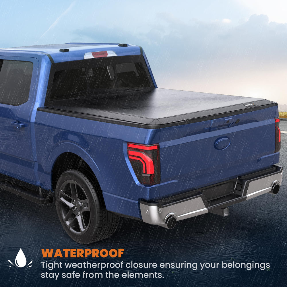 KUIPERAUTO Tri-Fold Bed Cover installed on Ford Ranger.