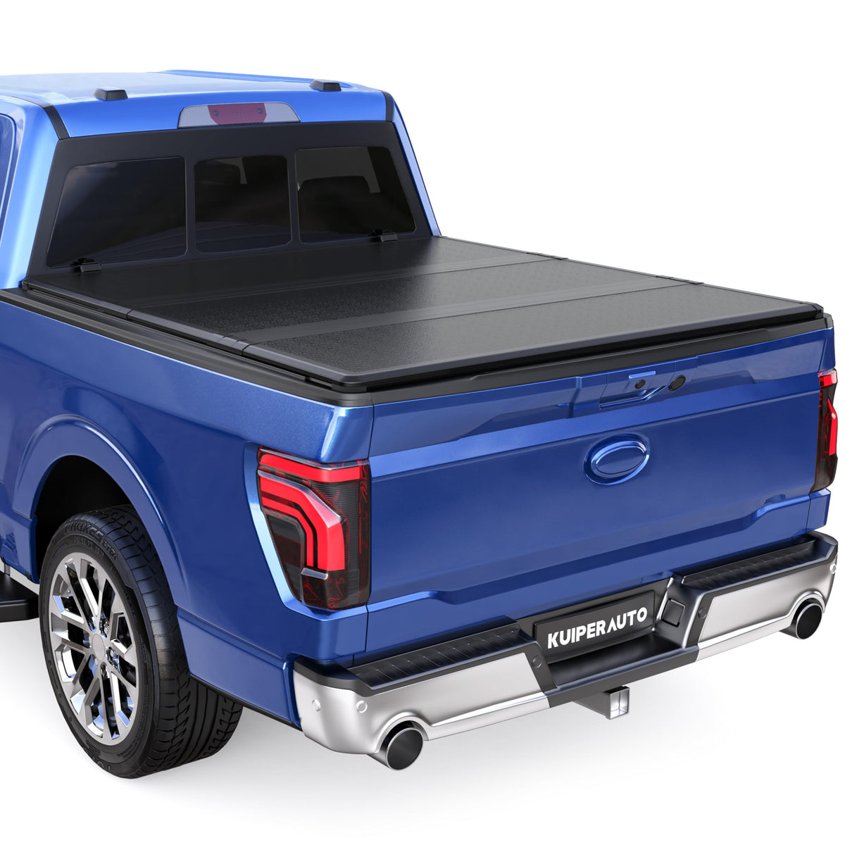 KUIPERAUTO Tri Hard tonneau folded for compact storage and easy access