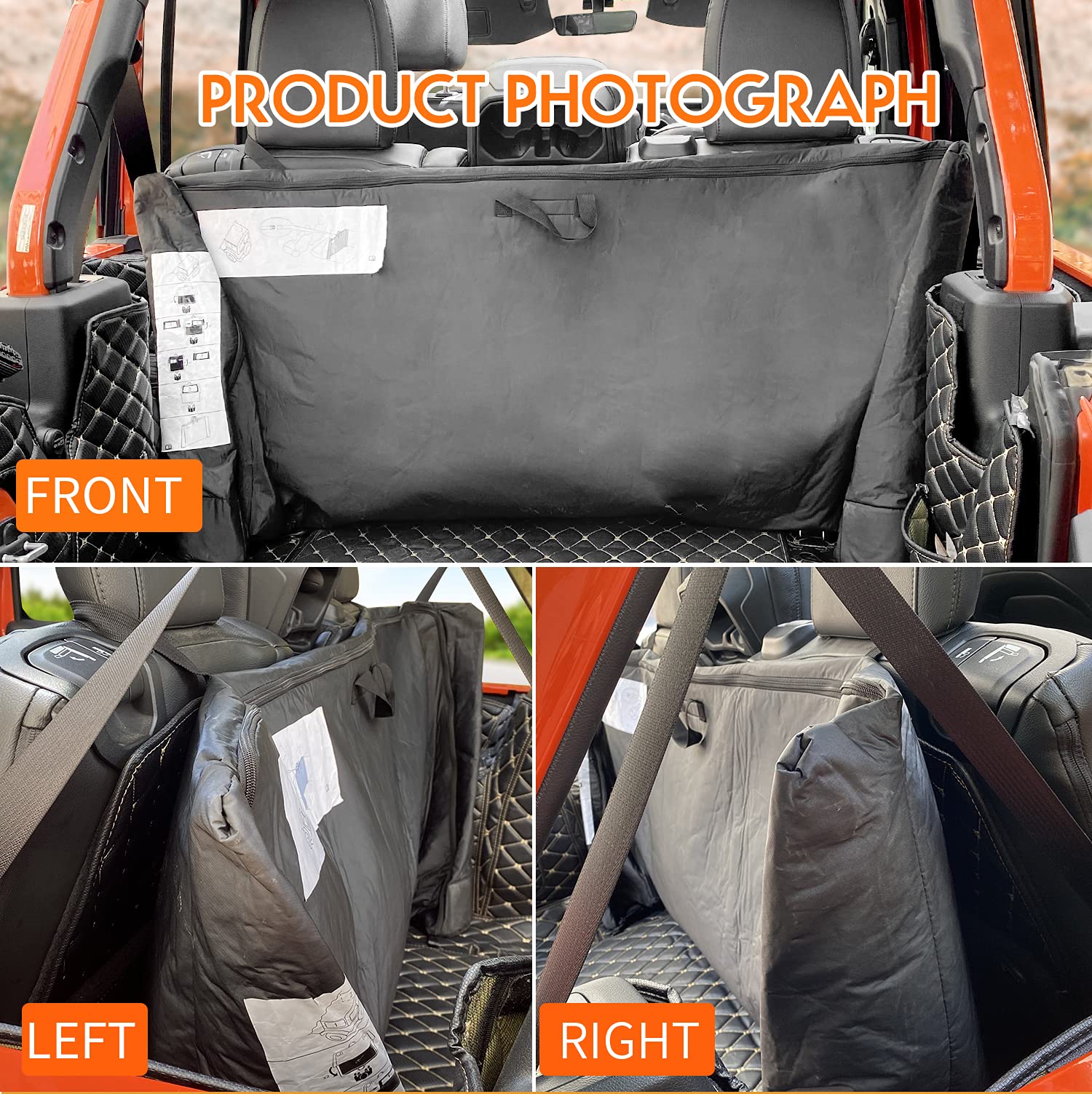 Kujunpao window storage bag for Wrangler JLU demonstrates organized window protection.