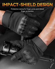 KUMGIM Tactical Gloves grip palm: reinforced microfiber palm for secure grip in wet or dry conditions.