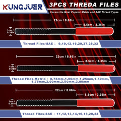 KUNGJUER metric 0.75mm thread file for precise rethreading.