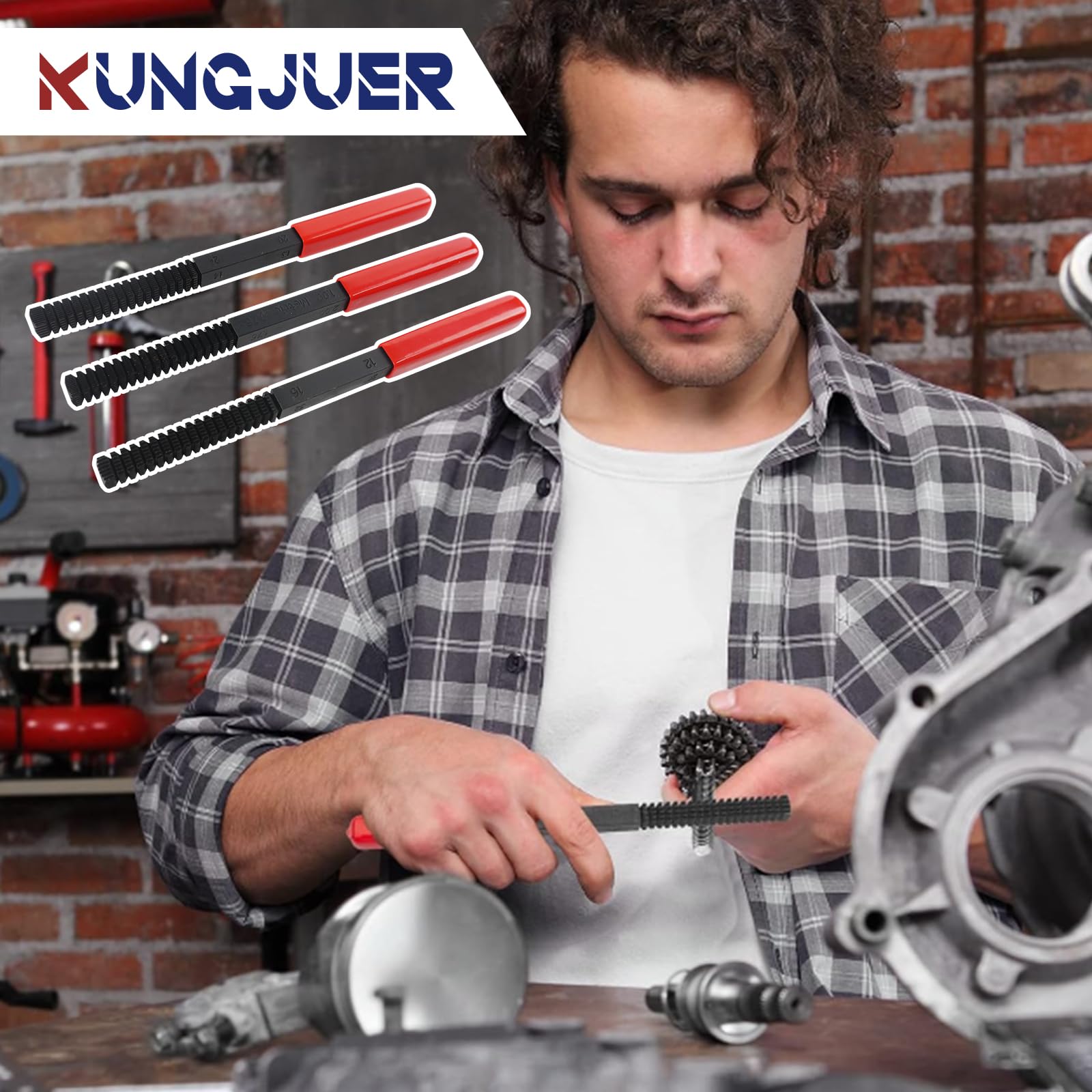 KUNGJUER removable handle enhances safe, comfortable operation.
