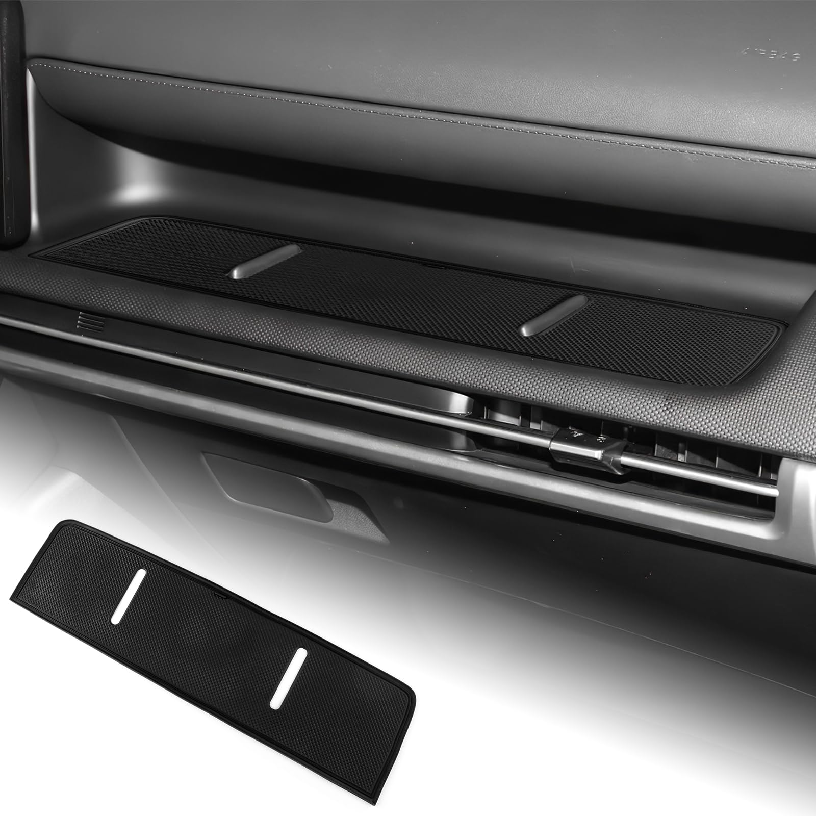 KUNGKIC dashboard organizer tray in black keeps essentials neatly within reach.