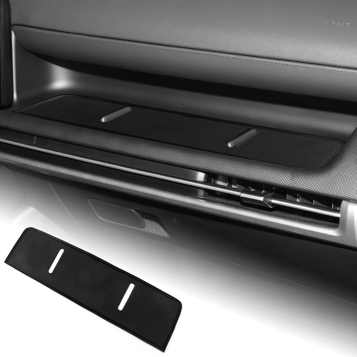 KUNGKIC dashboard organizer tray in black keeps essentials neatly within reach.