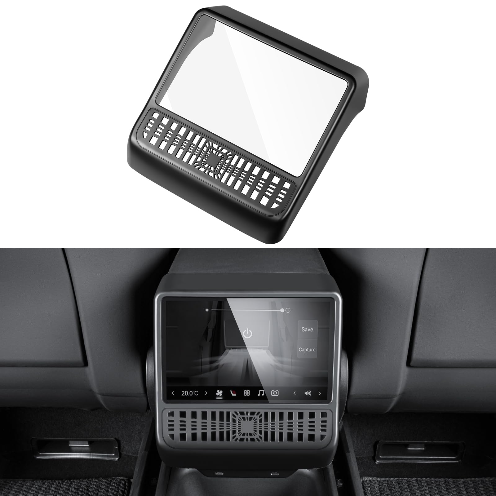 KUNIST rear vent cover for Model Y Juniper with precise fit and airflow