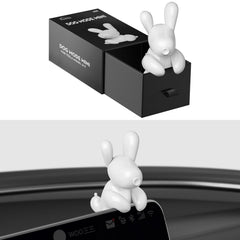 KUNIST Tesla Dog Mode Mini center screen ornament adds playful cabin detail