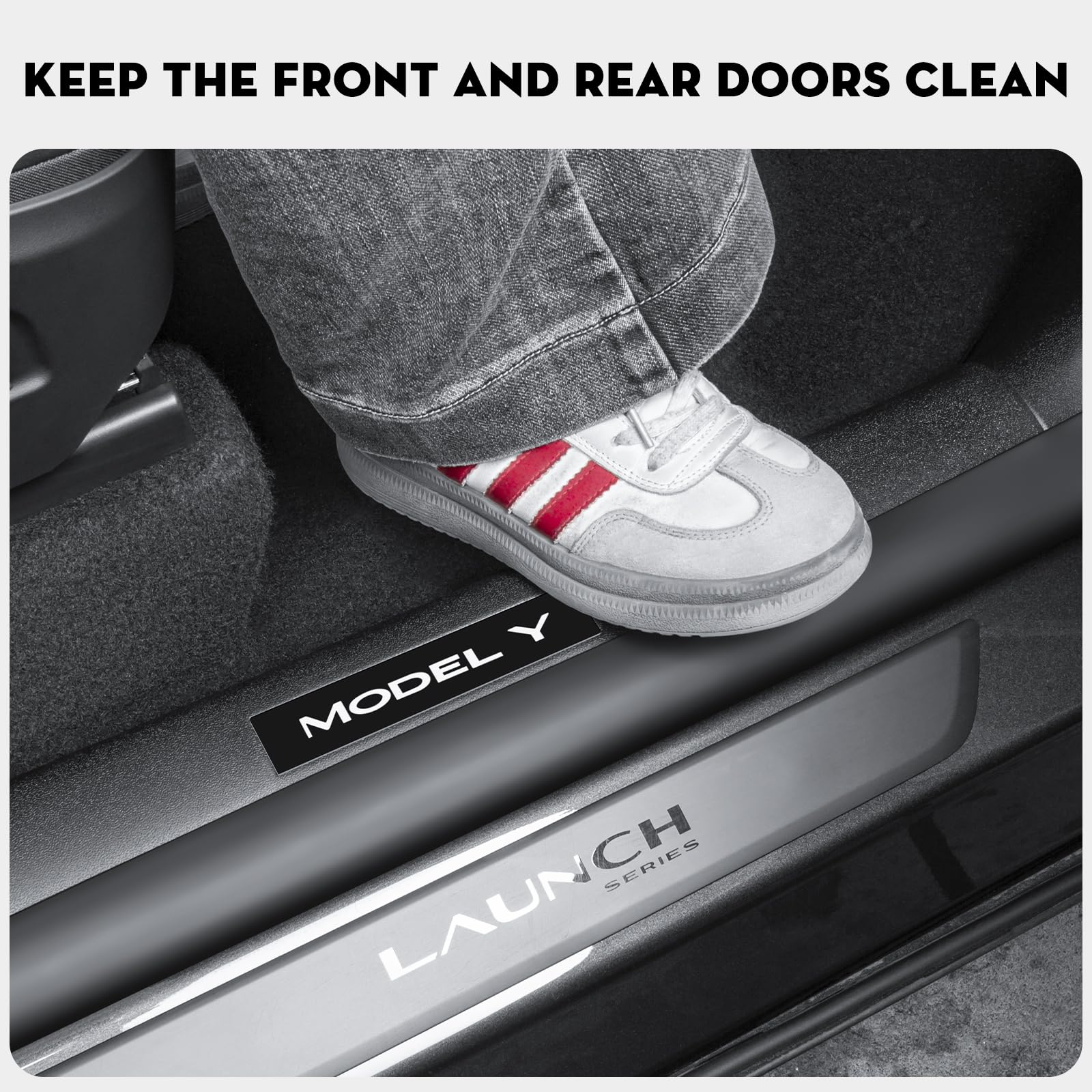 KUNIST door sill guard for Tesla Model Y Juniper shields rear left threshold from dirt