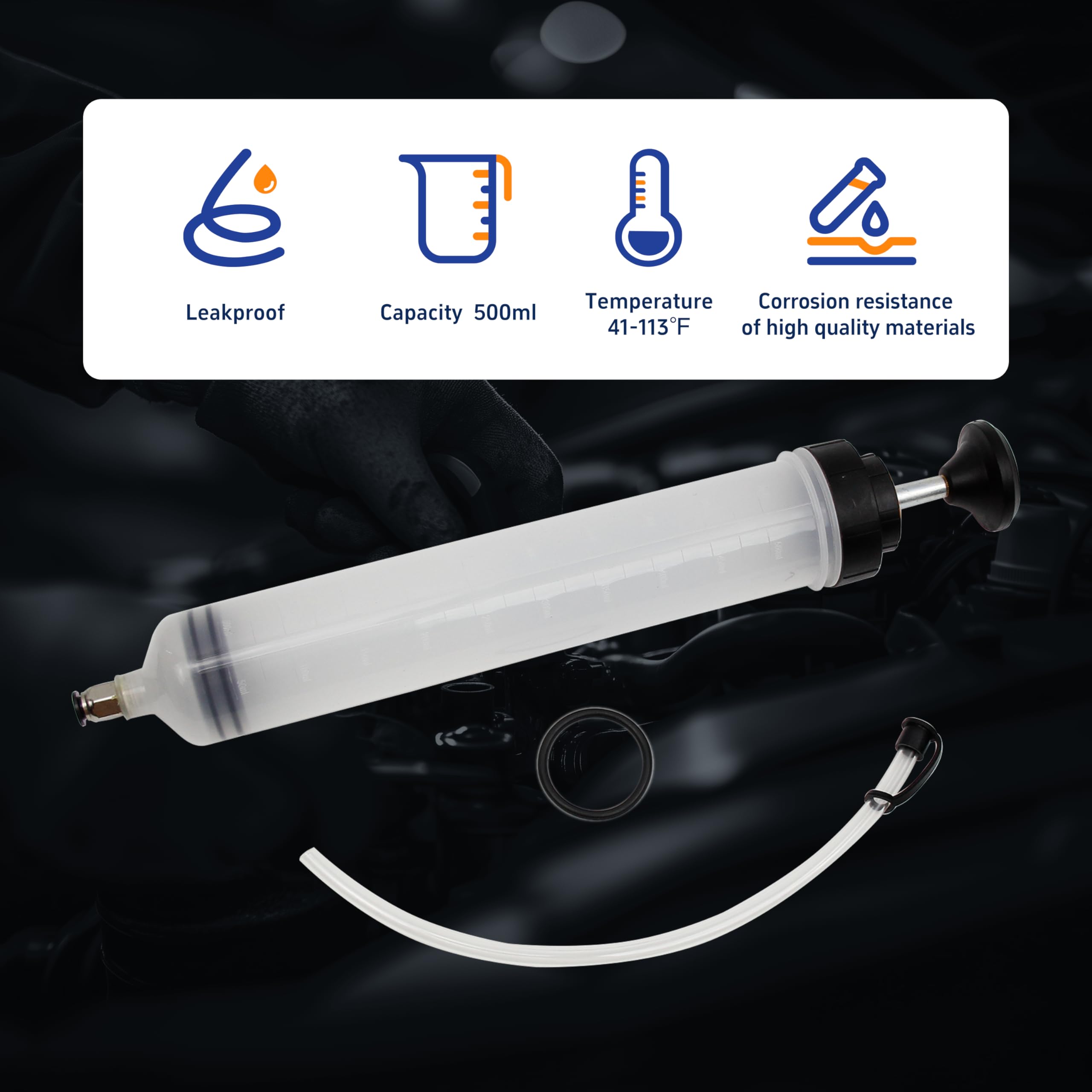 Kuntech leak-proof threads ensure secure fittings during suction.