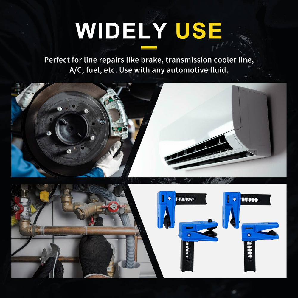 Kuntech universal car-line compatibility for brake, fuel, and A/C lines