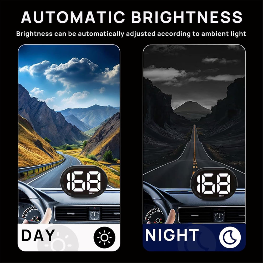 KUOWEIHUD GPS speedometer with automatic brightness for day and night clarity