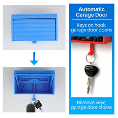 KURTOPLLY car garage key holder red door open showing interactive design