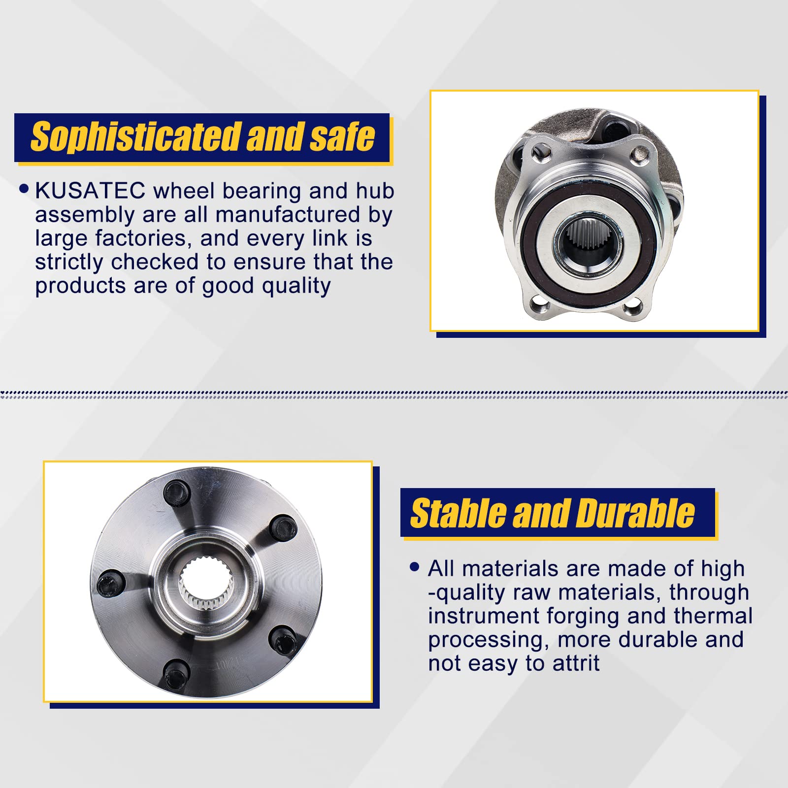 KUSATEC 512401 rear hub assembly for Scion FR-S, precise fit.