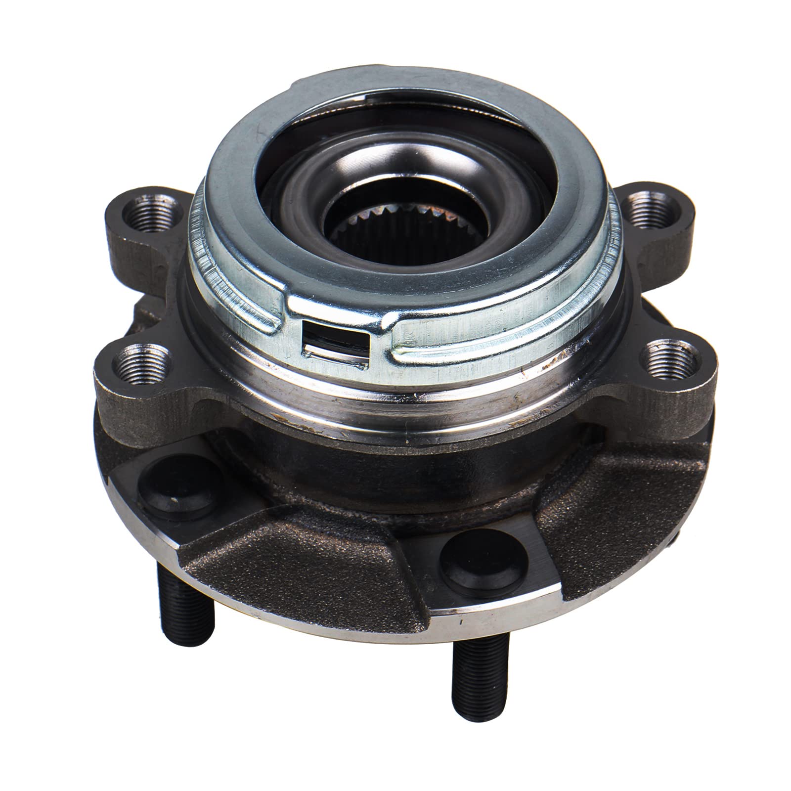 KUSATEC 513296 front wheel bearing and hub assembly for smooth steering and reduced play