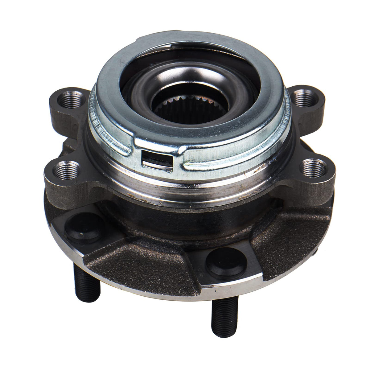 KUSATEC 513296 front wheel bearing and hub assembly for smooth steering and reduced play