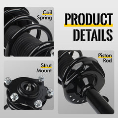 KUSATEC front coil spring assembly for CR-V 2007-2014 improves damping