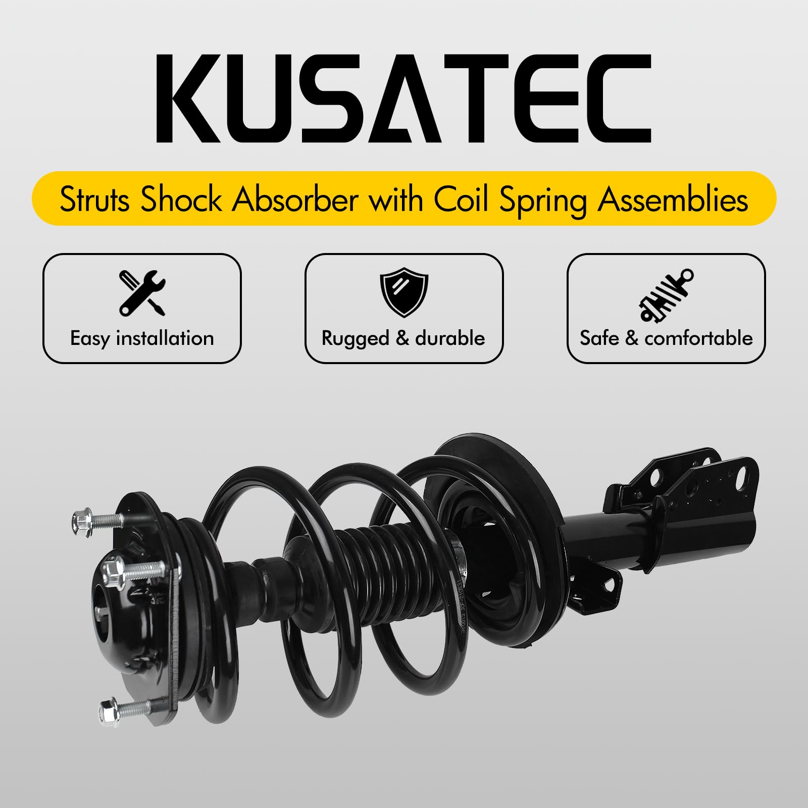 KUSATEC front strut assembly for Chevrolet Traverse, improved control on rough roads.