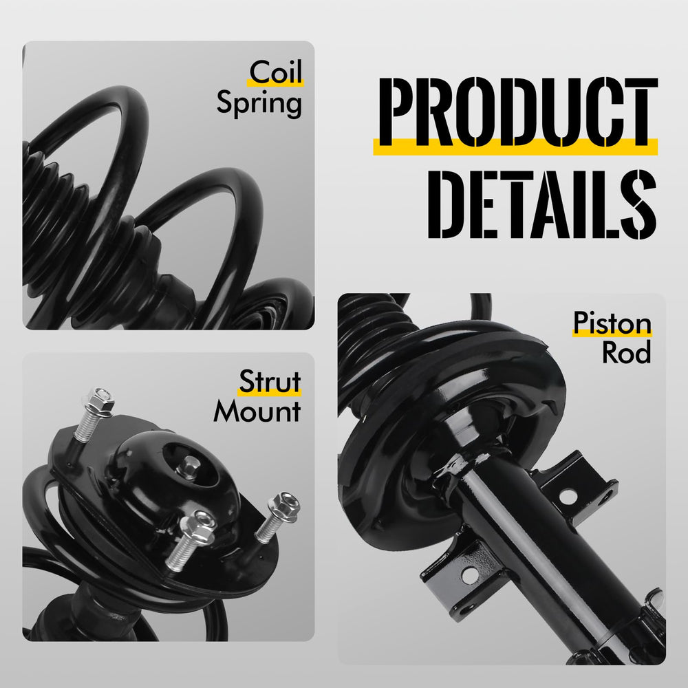 KUSATEC front strut assembly for GMC Acadia, precise damping and better balance.