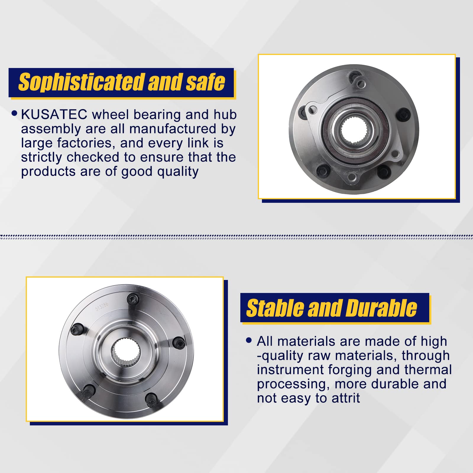 KUSATEC 513286 packaged image indicates ready-to-install wheel hub replacement