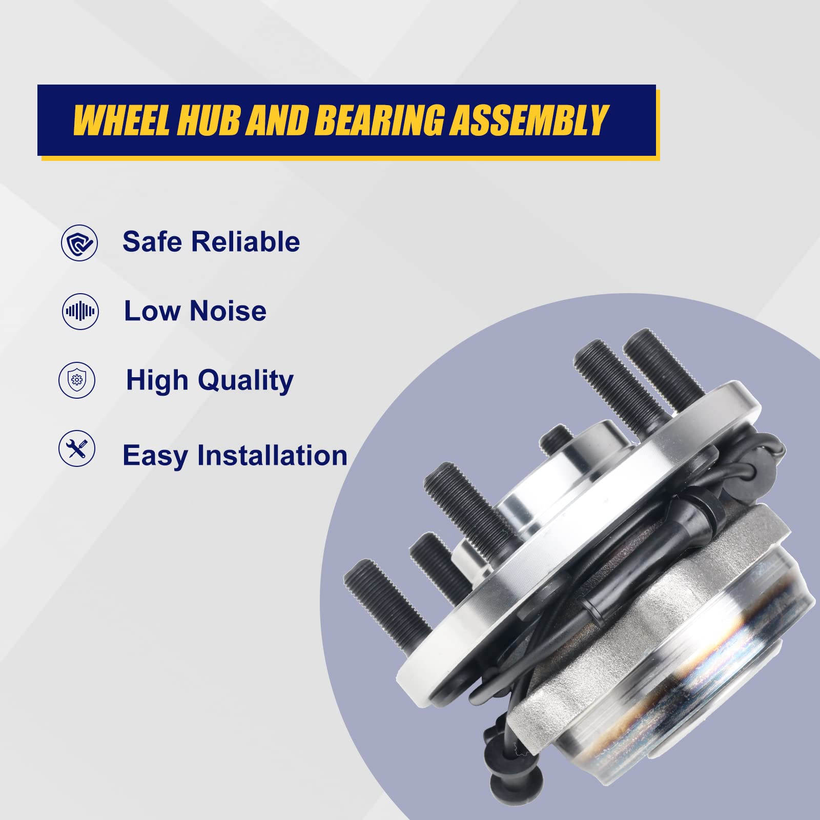 KUSATEC Frontier front wheel hub assembly with precise fit and ABS