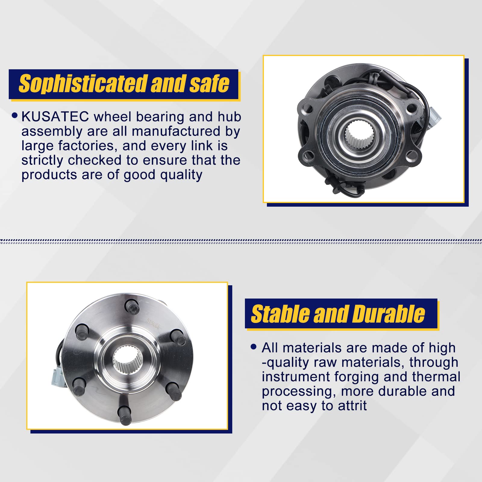 KUSATEC Xterra front hub assembly for reliable front-end performance