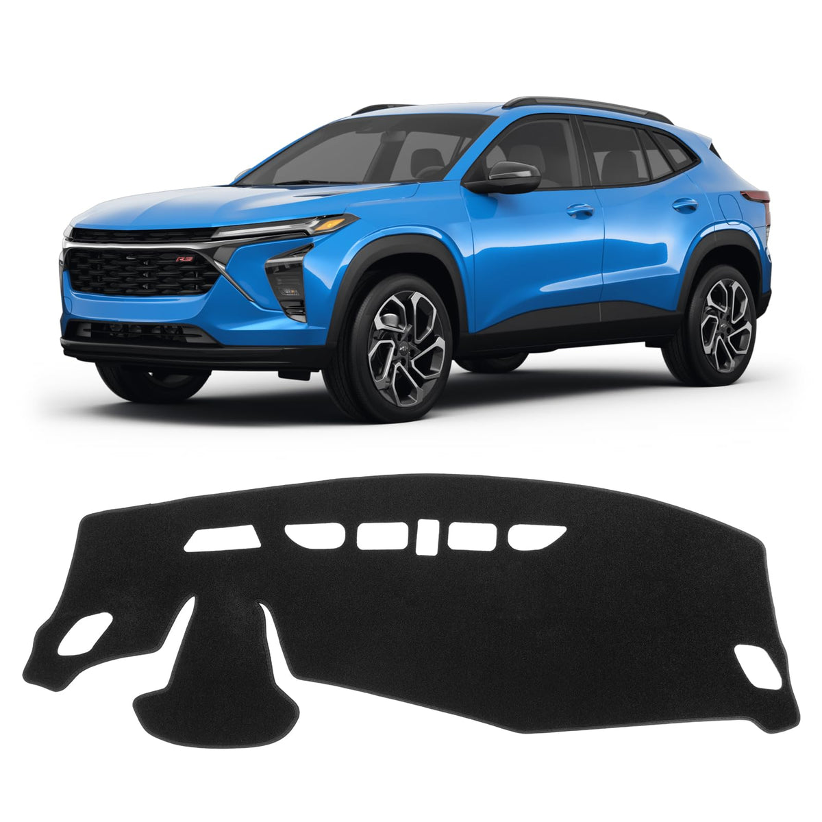 KUST black dash cover for Chevrolet Trax 2024–2026 with tailored fit and protection.