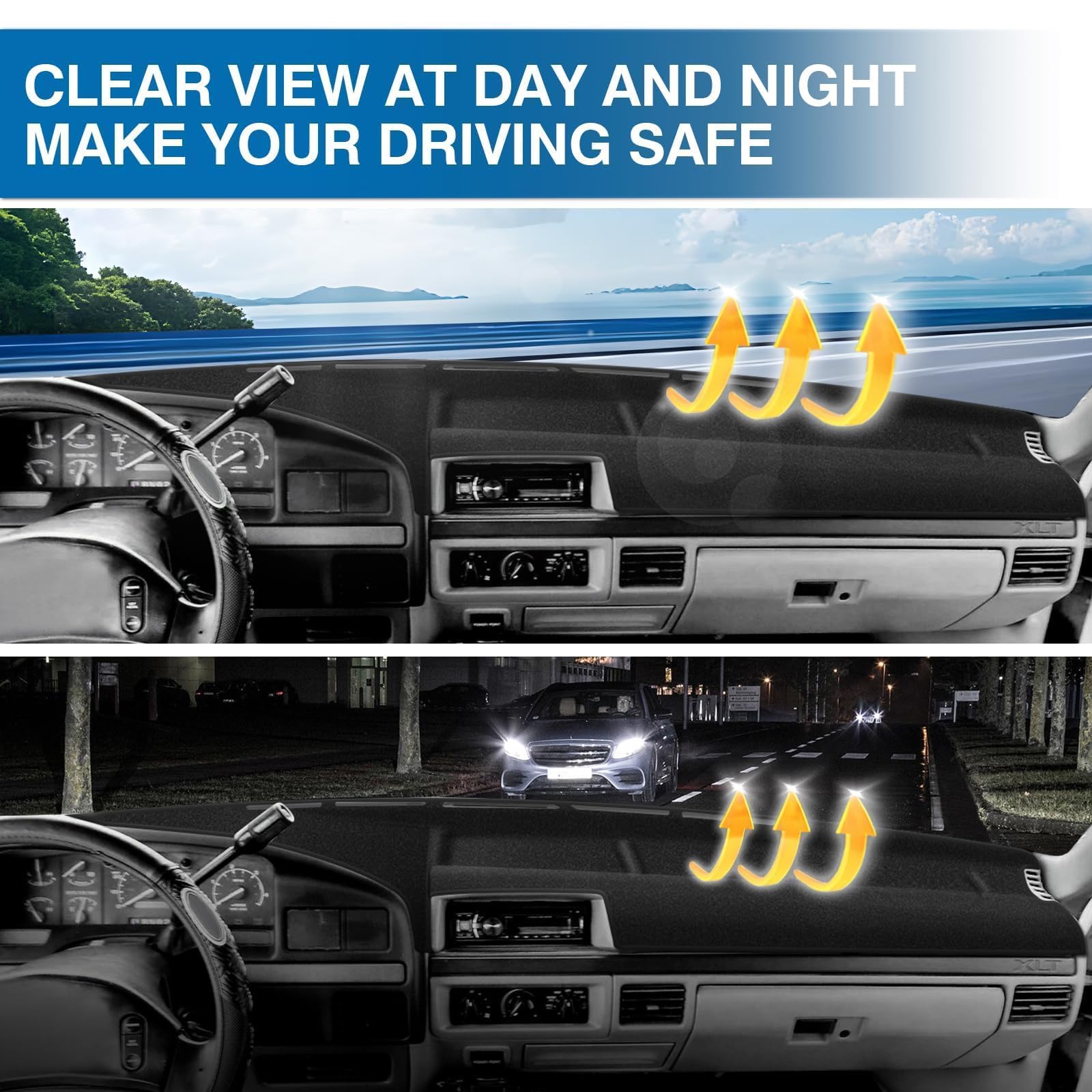 KUST dash cover is easy to install using included tape