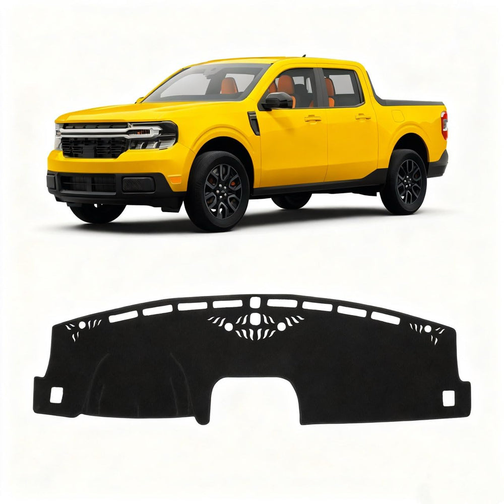 KUST dash cover for Ford Maverick front view enhances interior protection.
