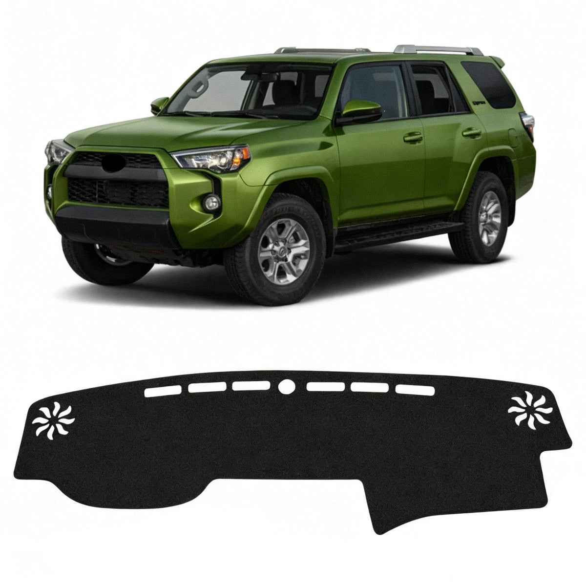 KUST dash cover for Toyota 4Runner on dashboard with non-slip bottom