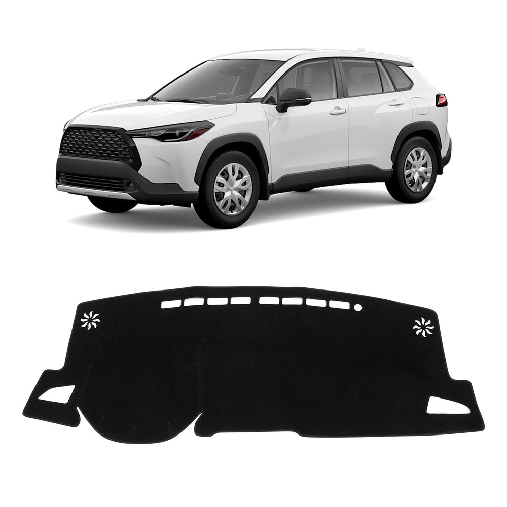 KUST black dash cover for Toyota Corolla Cross 2022–2026 protects the dash from sun exposure