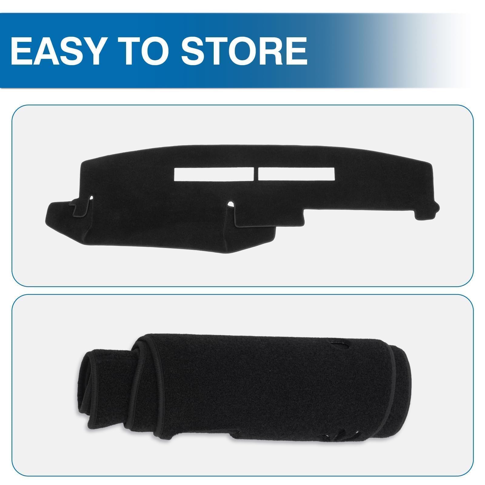 KUST dash cover protecting the dashboard from sun damage and wear