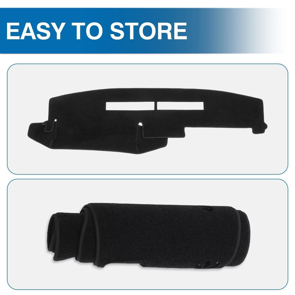 KUST dash cover protecting the dashboard from sun damage and wear