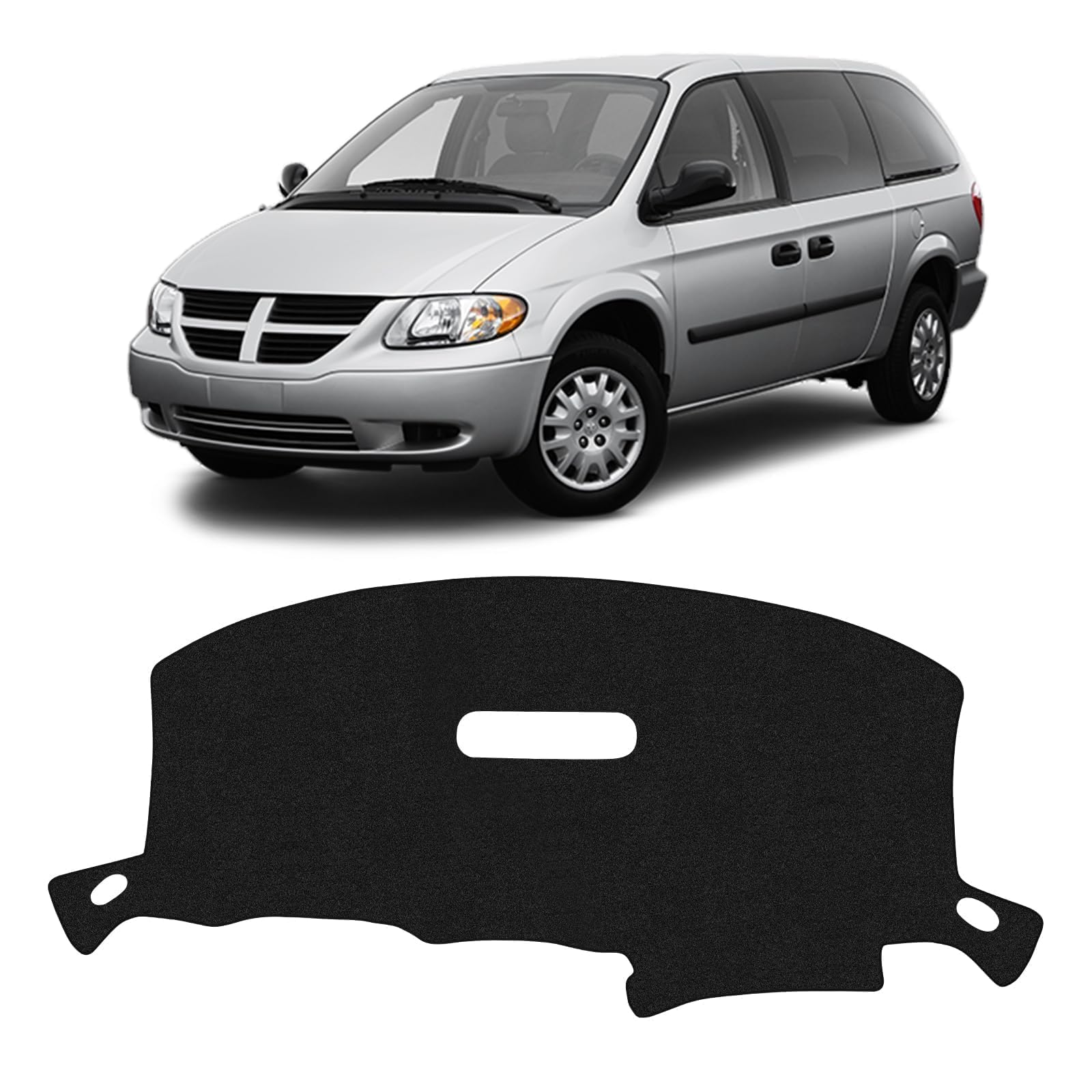 KUST dash cover for Dodge Caravan 2001-2007; non-slip protection for a tidy dashboard.