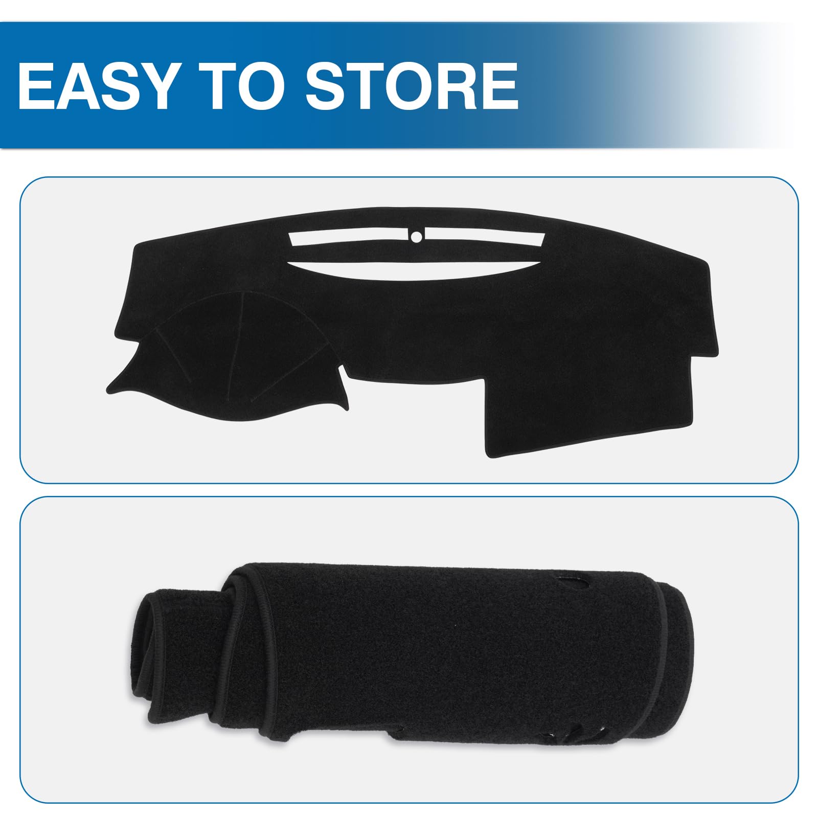 KUST dash cover foldable for compact storage