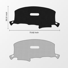 KUST dash cover for Grand Caravan 2001-2007; anti-glare surface improves visibility.