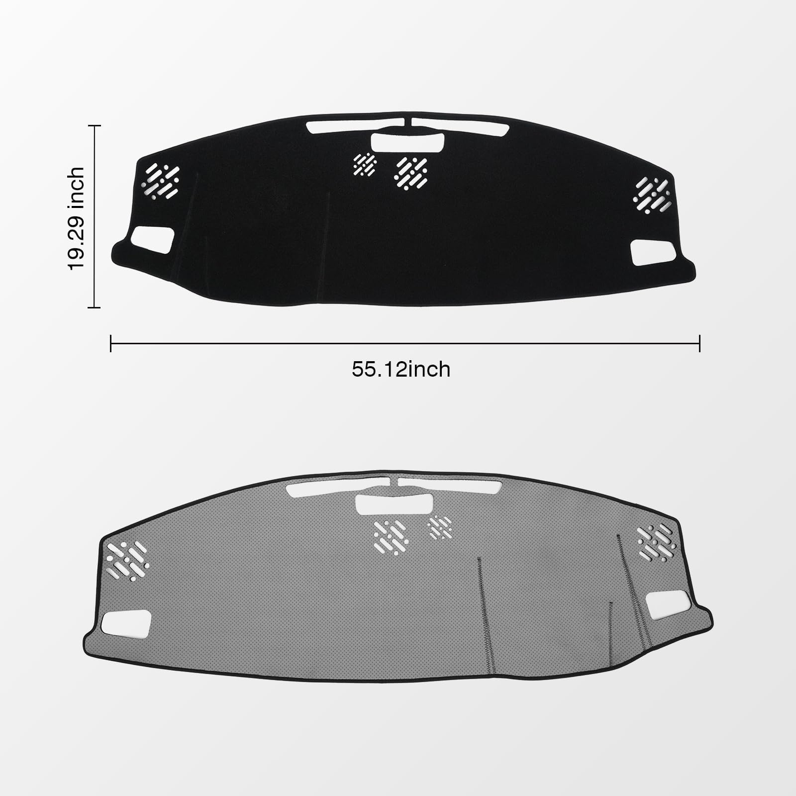 KUST dash cover for Jeep Grand Cherokee 4XE—side angle shows full coverage.