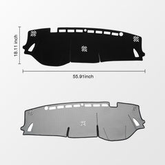 KUST dash cover on Outback highlighting UV protection and interior shielding.