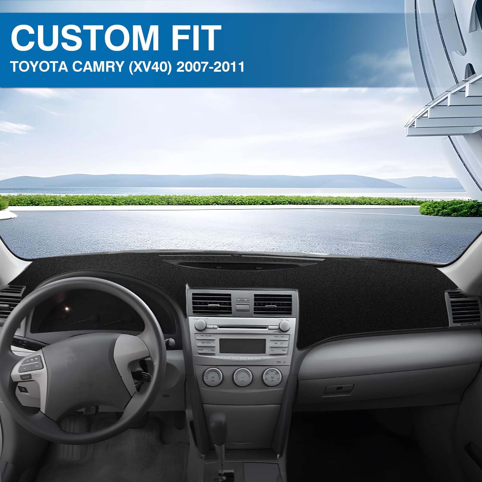KUST dash cover silicone backing grips dashboard securely
