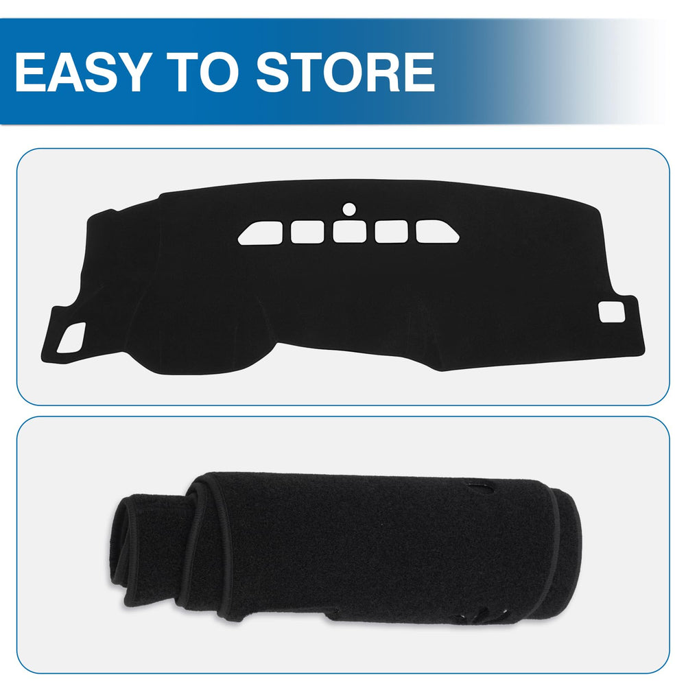 KUST dash-cover for two-glove-box dash compatibility and practical use.