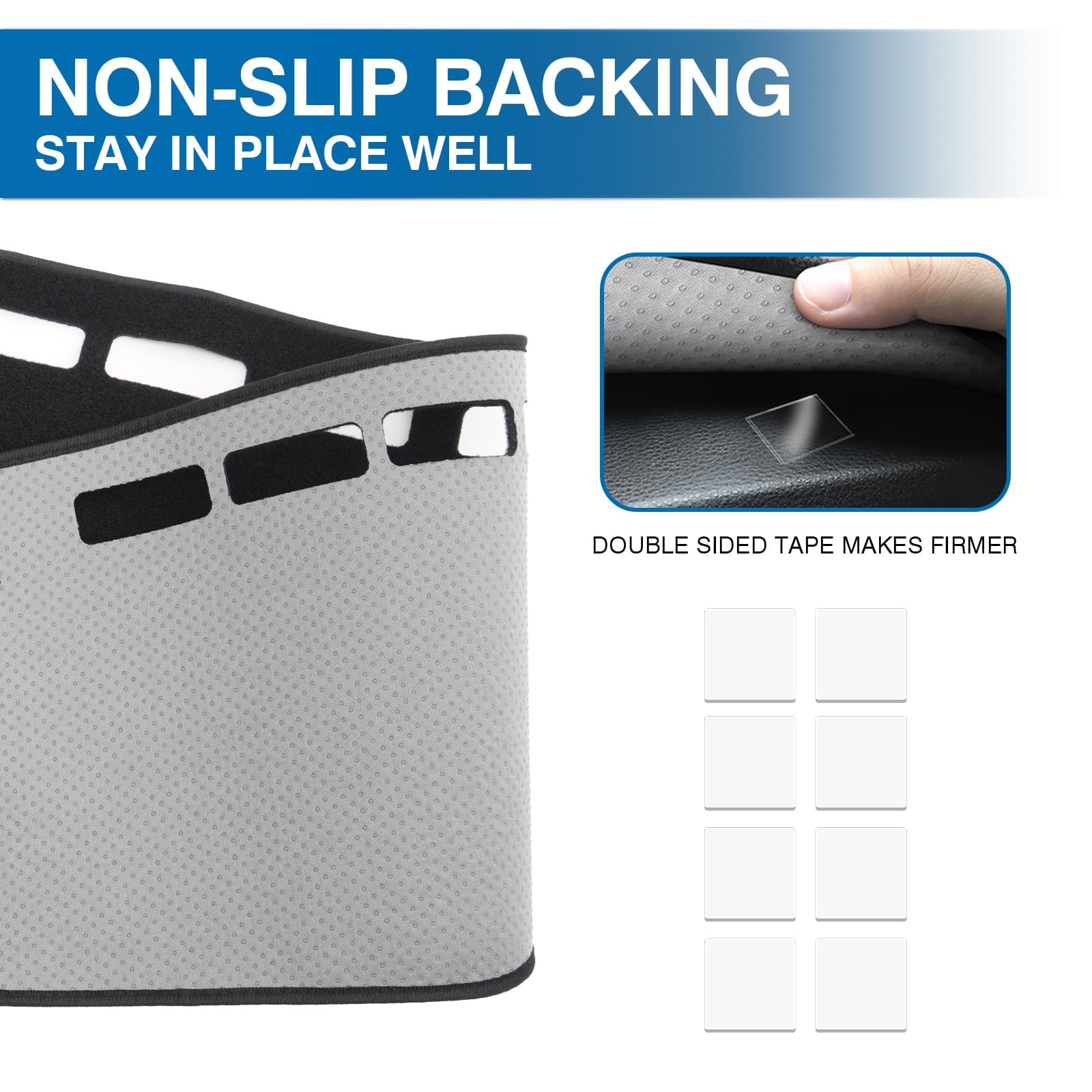 KUST dash mat is easy to install on the Trax.