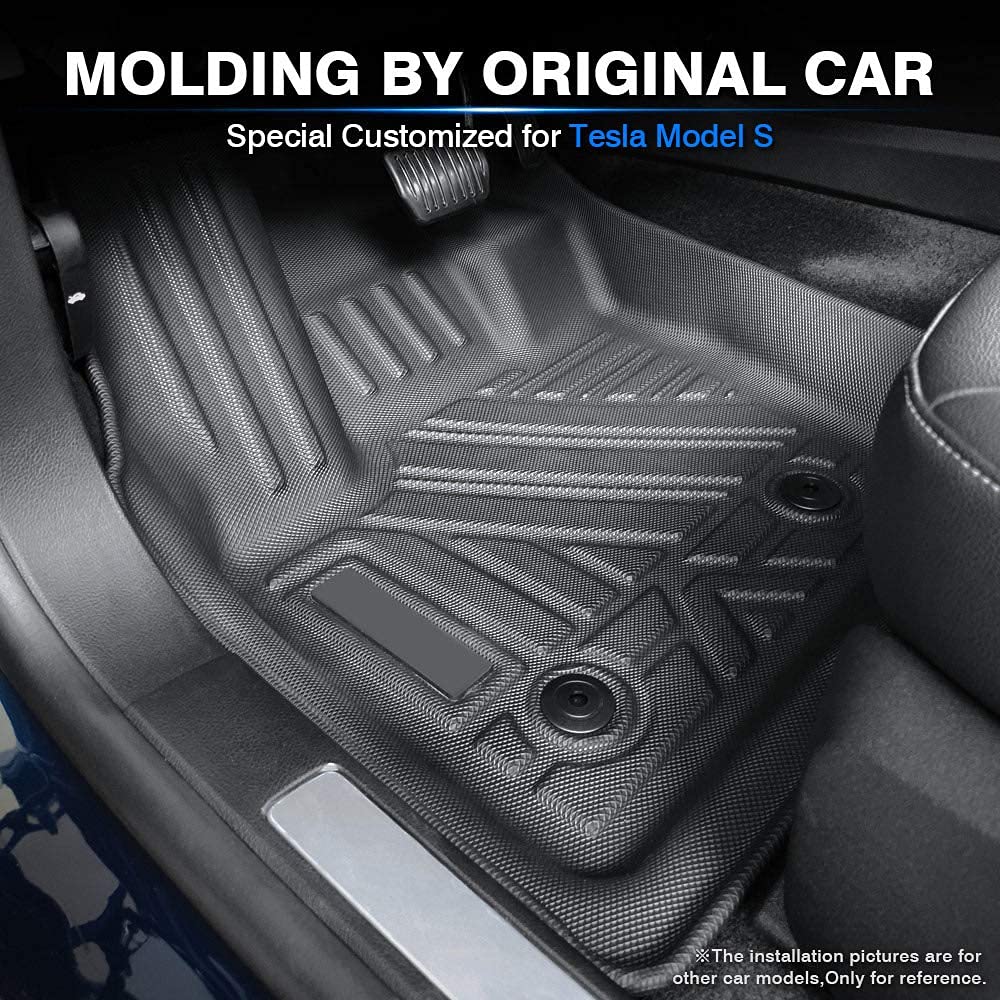 KUST Model S mats feature raised edges to contain liquids and debris