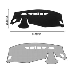 KUST dash cover shows non-slip backing that helps prevent movement.