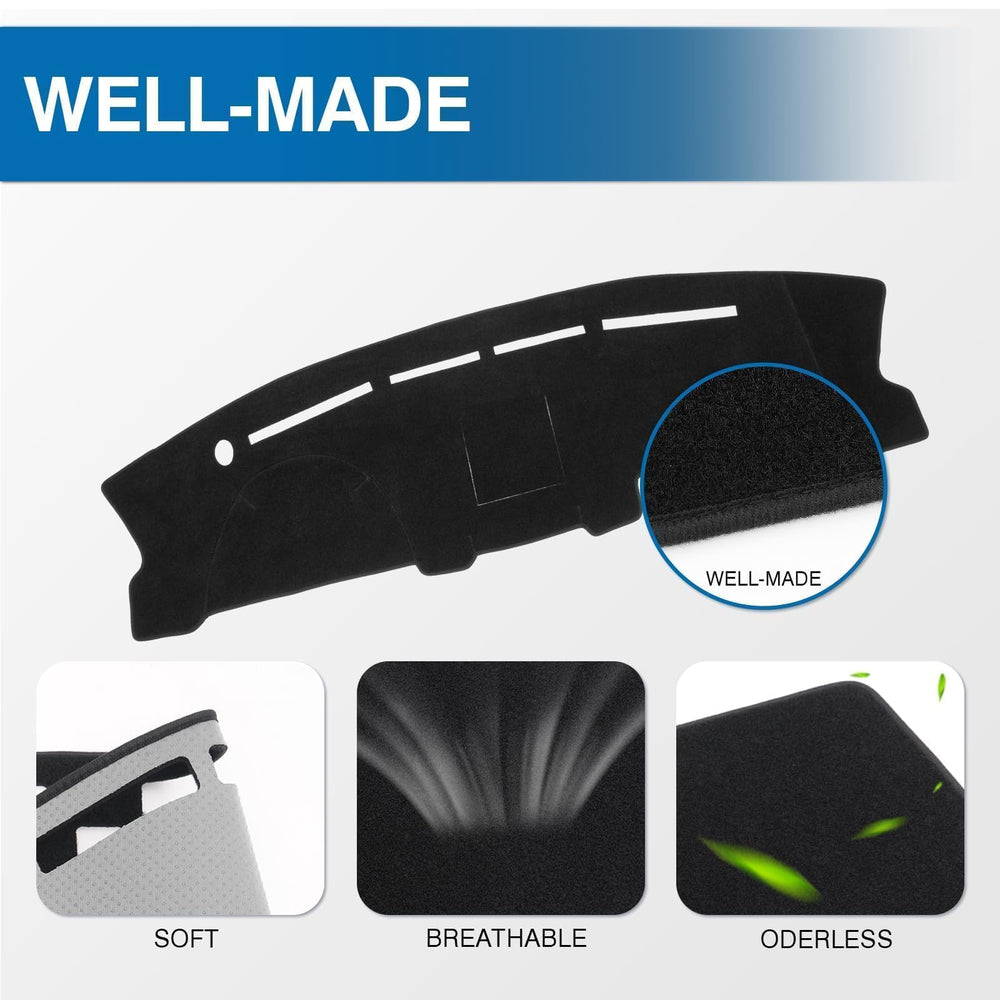 KUST dash mat with non-slip backing to stay in place