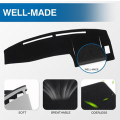 KUST dashboard cover shields from UV rays to preserve the surface.
