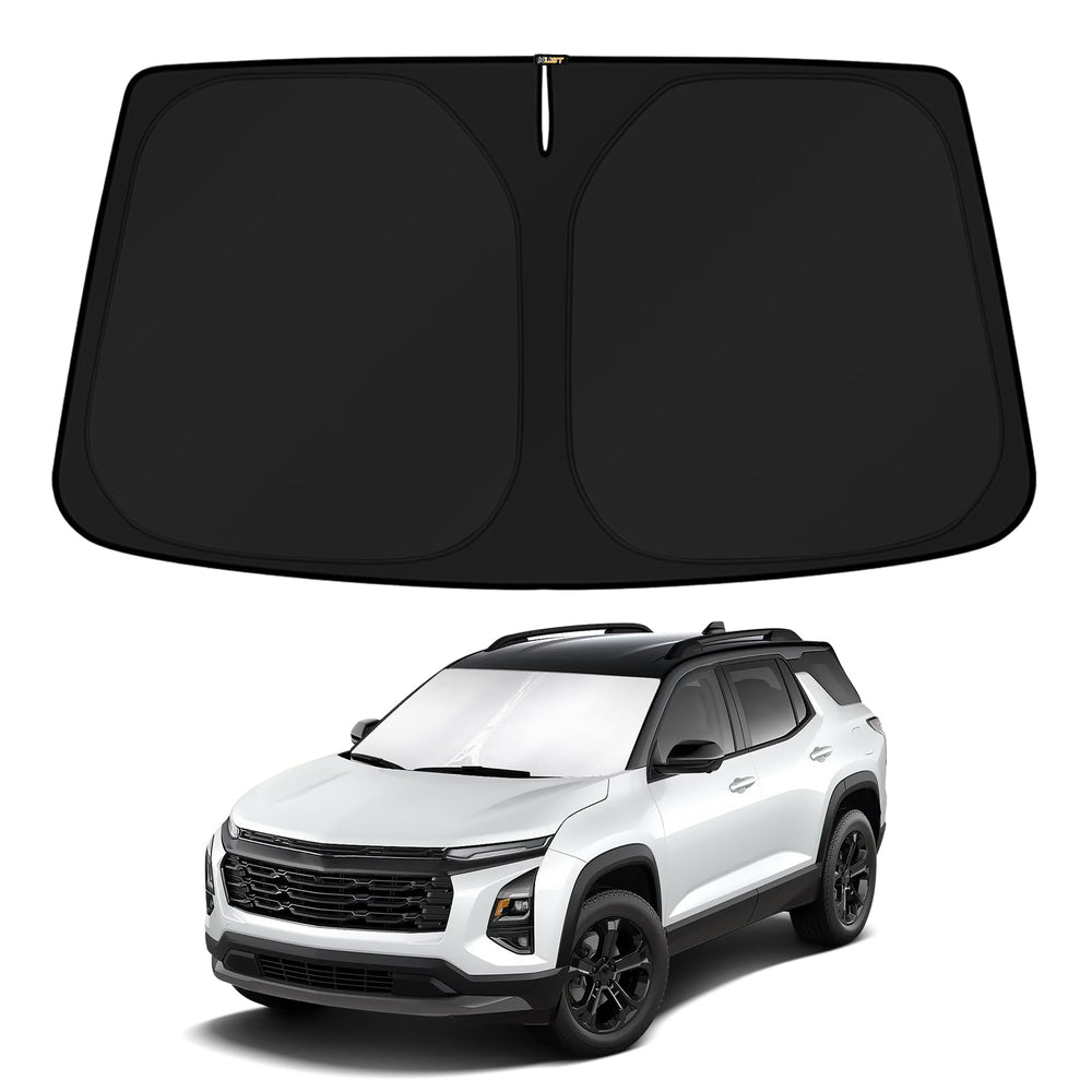 KUST windshield shade designed for 2025-2026 Chevy Equinox with full windshield coverage and UV block