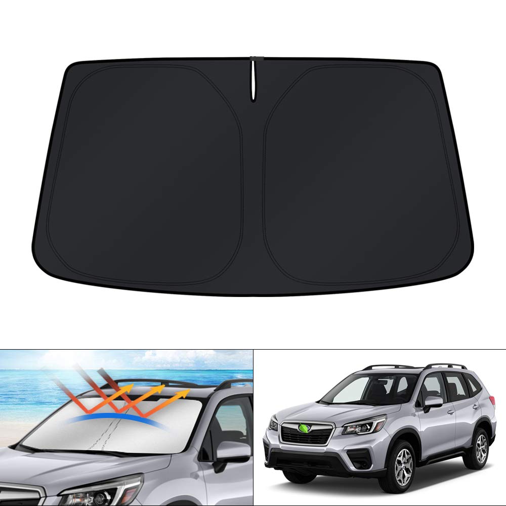 KUST windshield shade for Forester offers full coverage and no gaps.