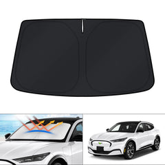 KUST windshield shade full-fit coverage keeps interior cooler.