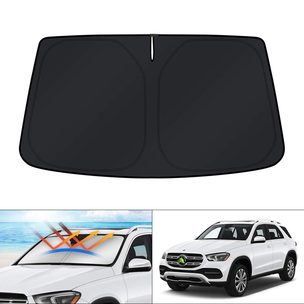 KUST windshield shade for Mercedes GLE with front-fit coverage.
